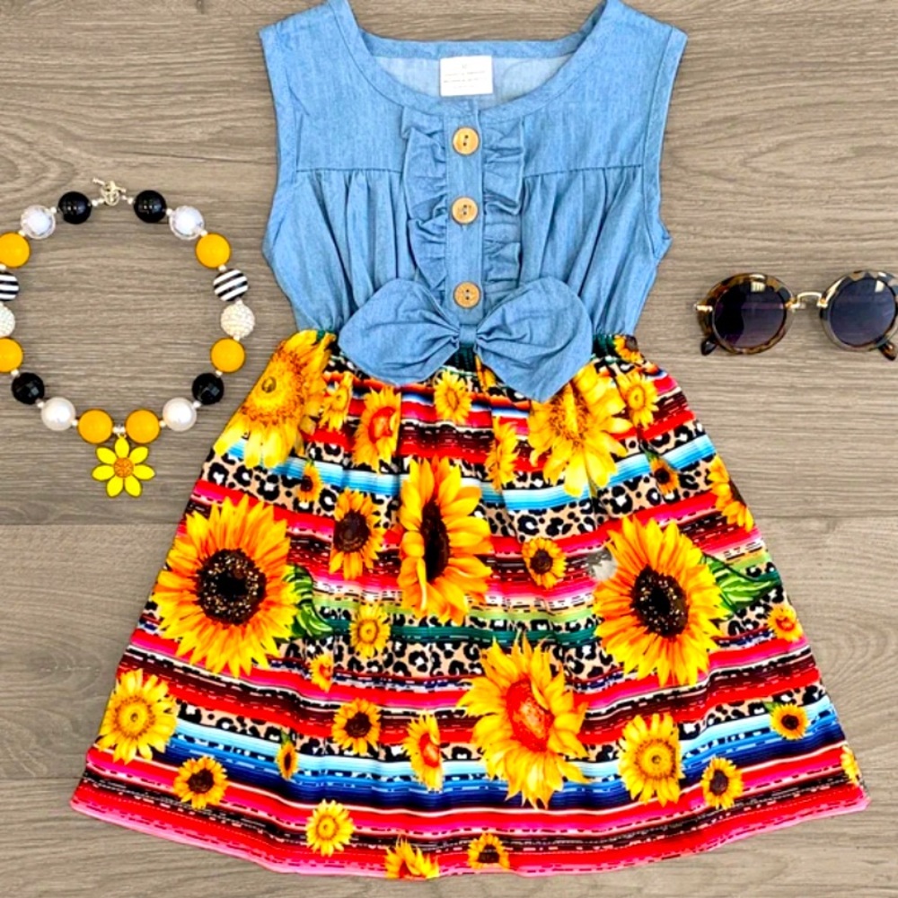 Sunflower Denim Dress